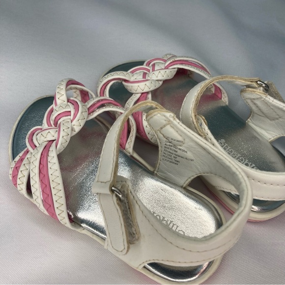 Toddler Girls Shoes Sandals Lot, Sz 4T, Size 4 Polo Flip flops, 4W Stride rite - Picture 7 of 9